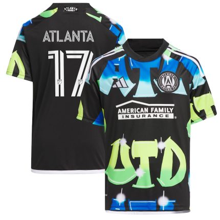 Youth Atlanta United FC Atlanta Supporters adidas Black 2023 The 404 Replica Player Jersey